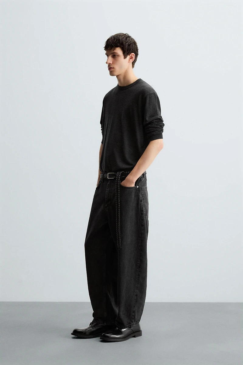 TAPERED WIDE FIT JEANS