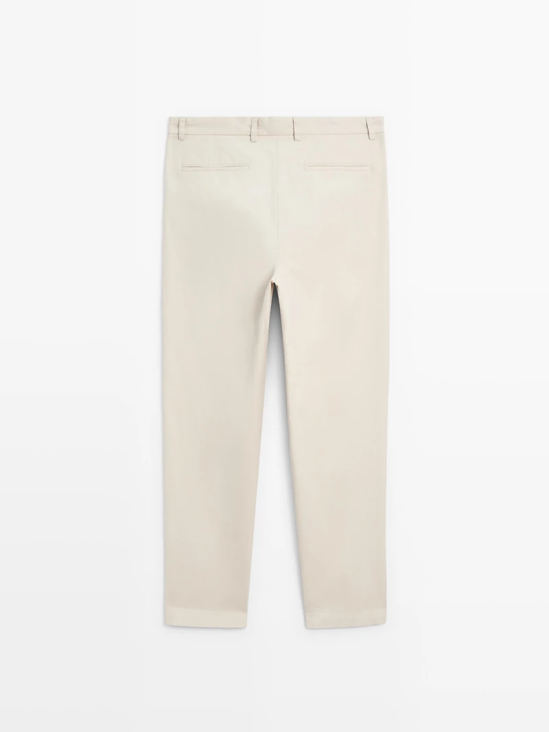 100% cotton relaxed fit trousers