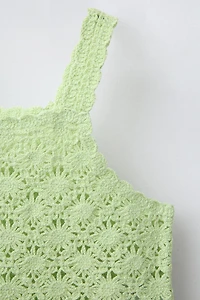 CROCHET KNIT CROP TOP