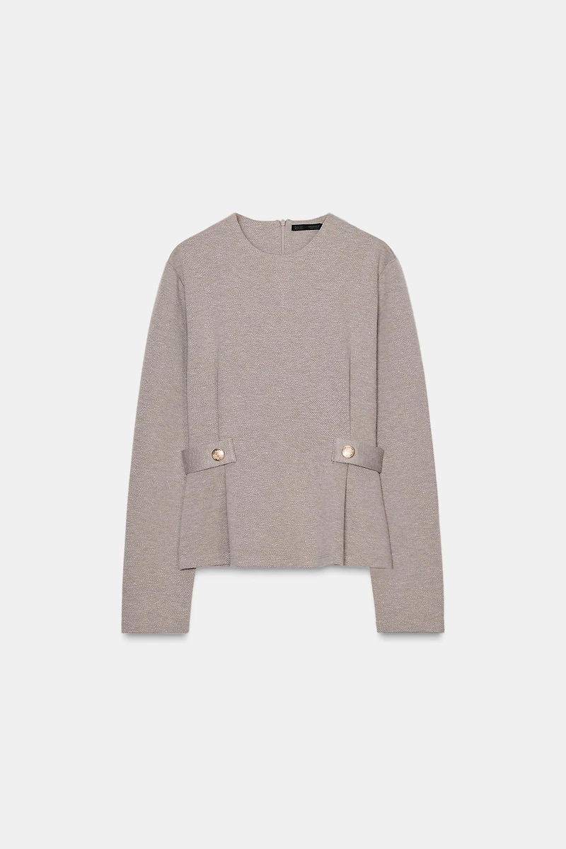 TOP EN SERGÉ À BOUTONS