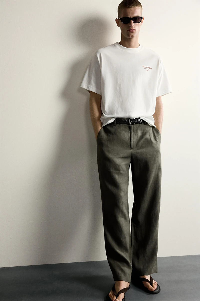 RELAXED FIT CONTRAST PRINT T-SHIRT