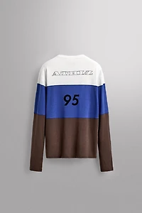 T-SHIRT COLOR BLOCK LIN ET COTON
