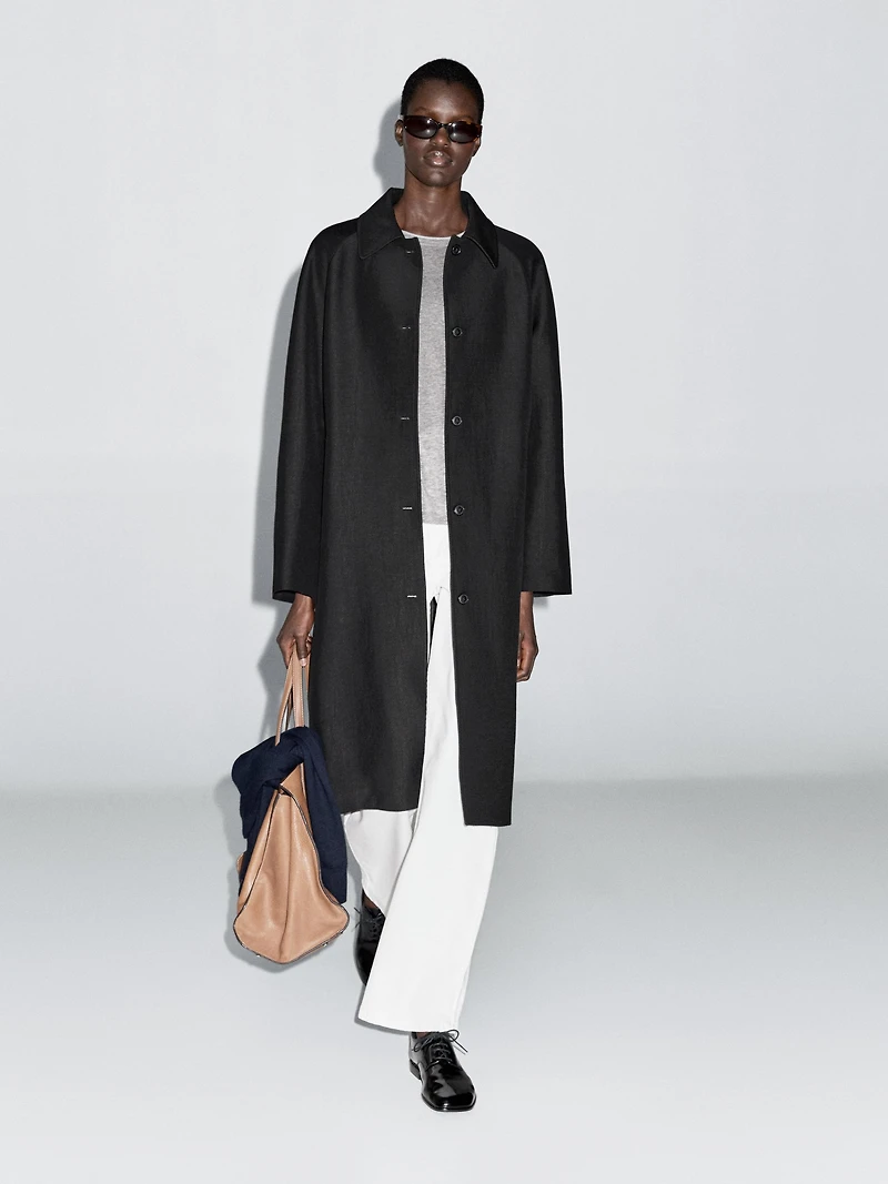 Manteau laine long
