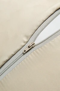 PLAIN SATEEN PILLOW SHAM FOR QUILT WITH KNOTS