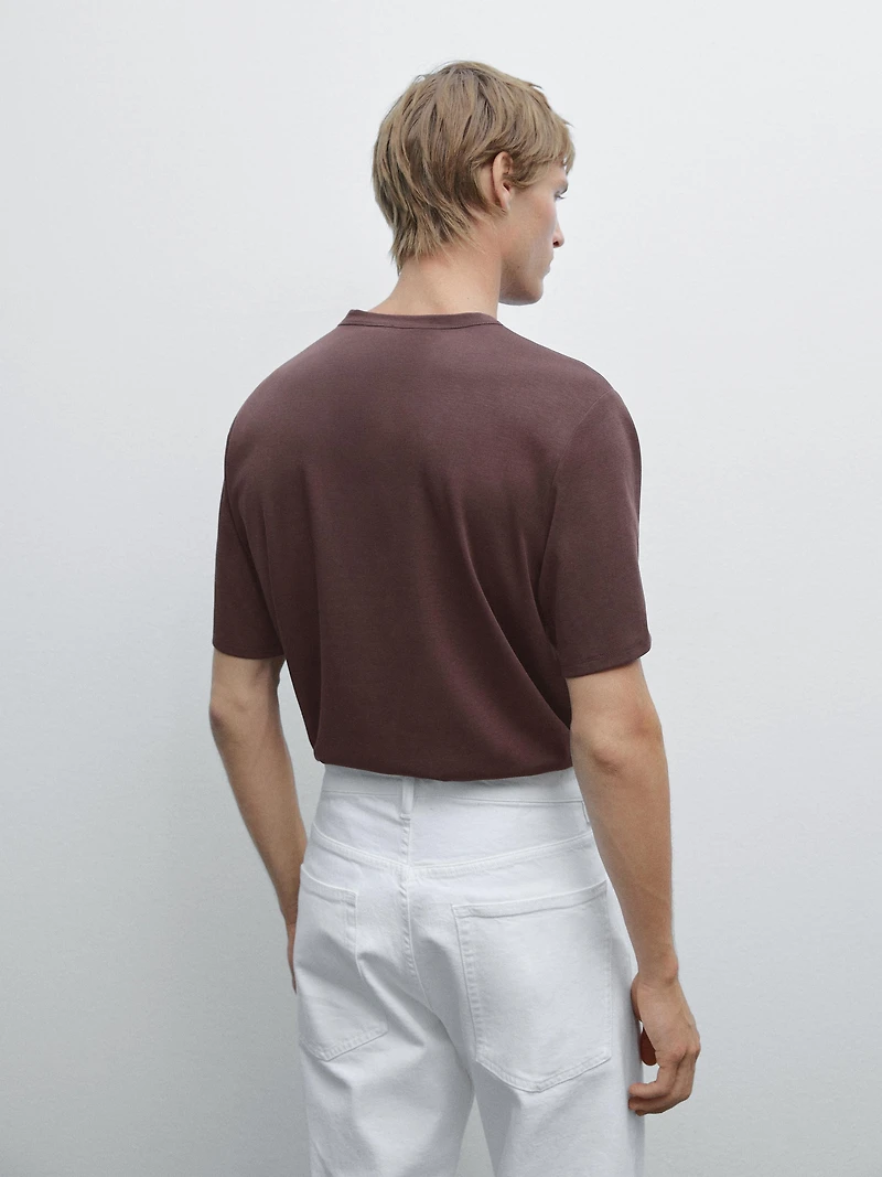T-shirt à manches courtes en coton mélang