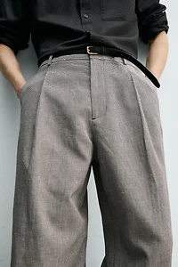 RELAXED FIT LINEN - COTTON PANTS