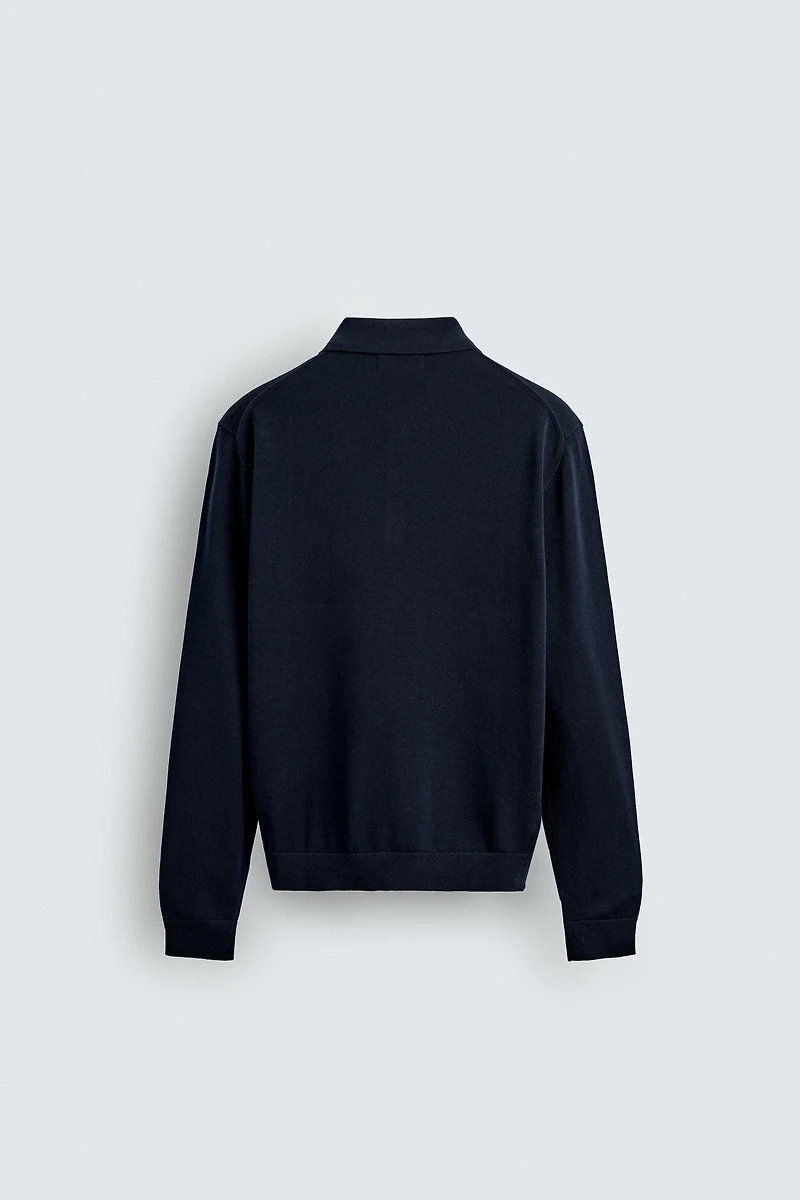 RELAXED FIT KNIT POLO SHIRT