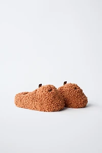 CHARENTAISES EN IMITATION PEAU DE MOUTON CITROUILLE