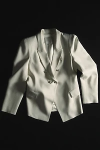 ZW COLLECTION DOUBLE BREASTED BLAZER WITH SHOULDER PADS