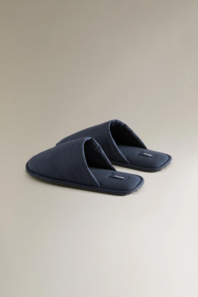 TECHNICAL FABRIC MULE SLIPPERS