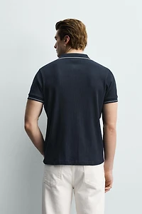 RIBBED REGULAR-FIT POLO