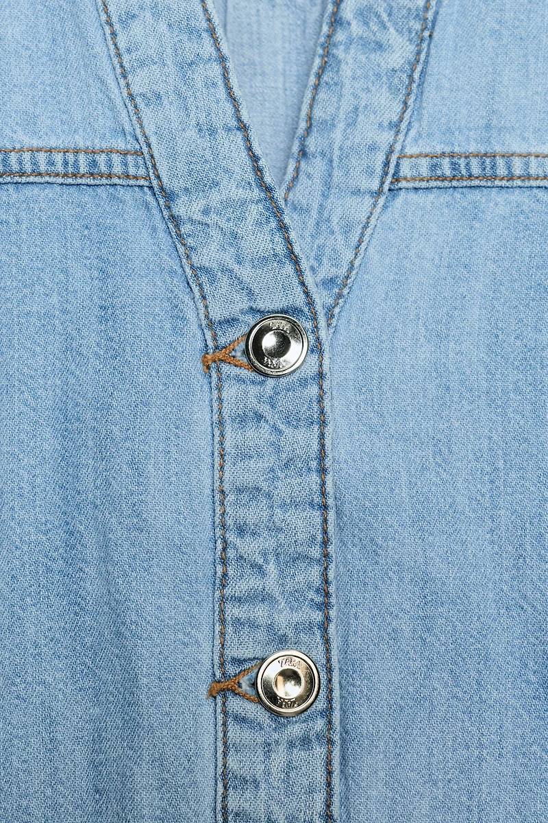 Z1975 WIDE SLEEVE DENIM SHIRT