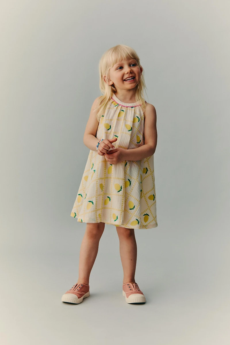 EMBROIDERED LEMON DRESS CASA LAWA X ZARA KIDS