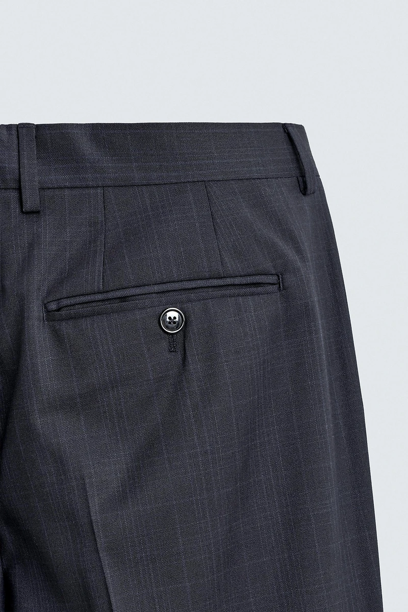 REGULAR FIT PLAID SUIT PANTS