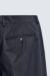 REGULAR FIT PLAID SUIT PANTS