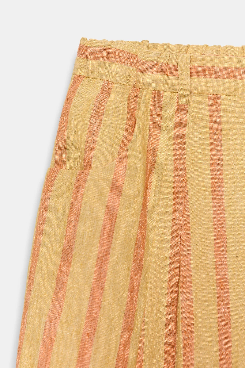 PANTALON RAYURES AVEC LIN ZW COLLECTION