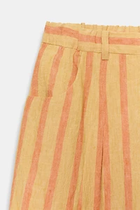 PANTALON RAYURES AVEC LIN ZW COLLECTION