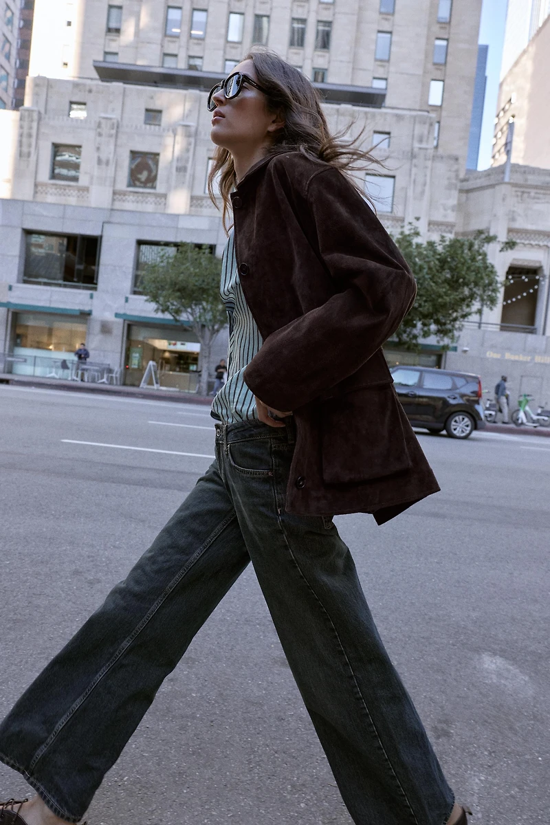 100% LEATHER SUEDE JACKET