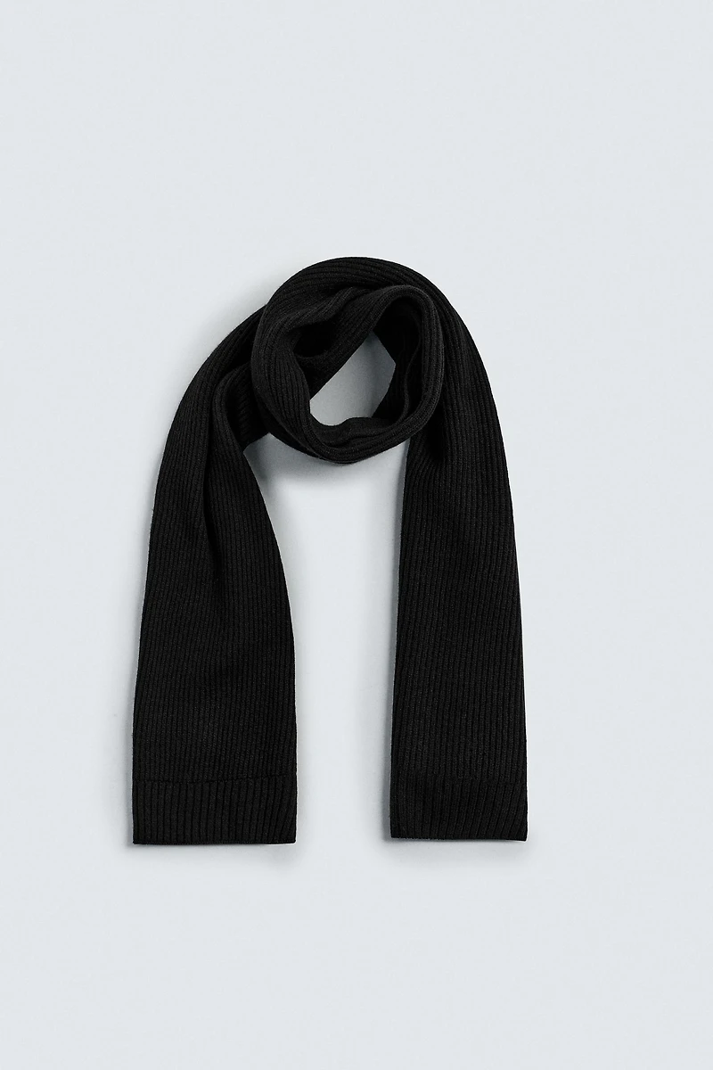100% WOOL KNIT SCARF