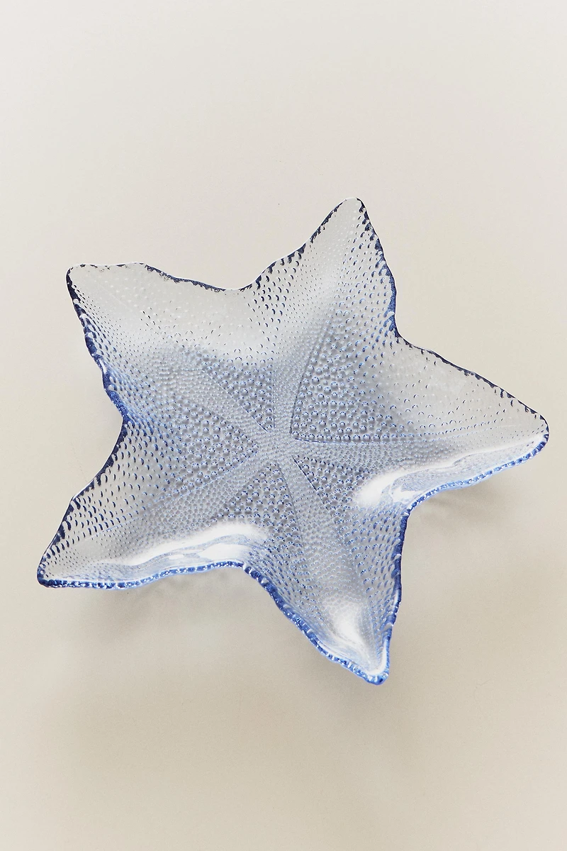 STARFISH GLASS SERVING DISH