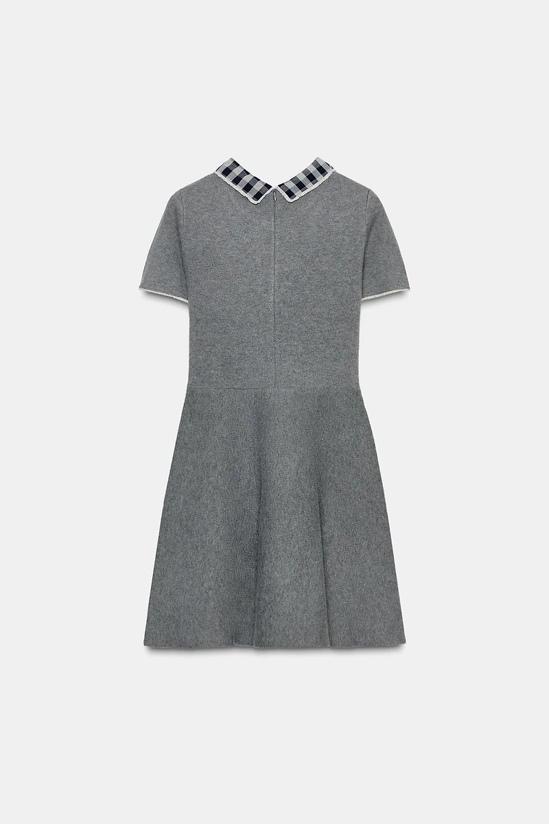 CONTRAST COLLAR DRESS