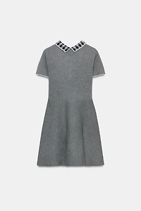 CONTRAST COLLAR DRESS