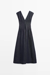 Denim midi dress
