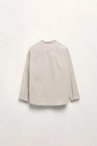 2-5 YEARS / STRIPED MANDARIN COLLAR SHIRT LIMITED EDITION