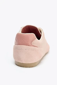 CONTRAST LEATHER SNEAKERS