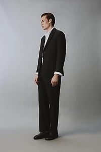 PANTALON DE COSTUME STRUCTURÉ 100% LAINE