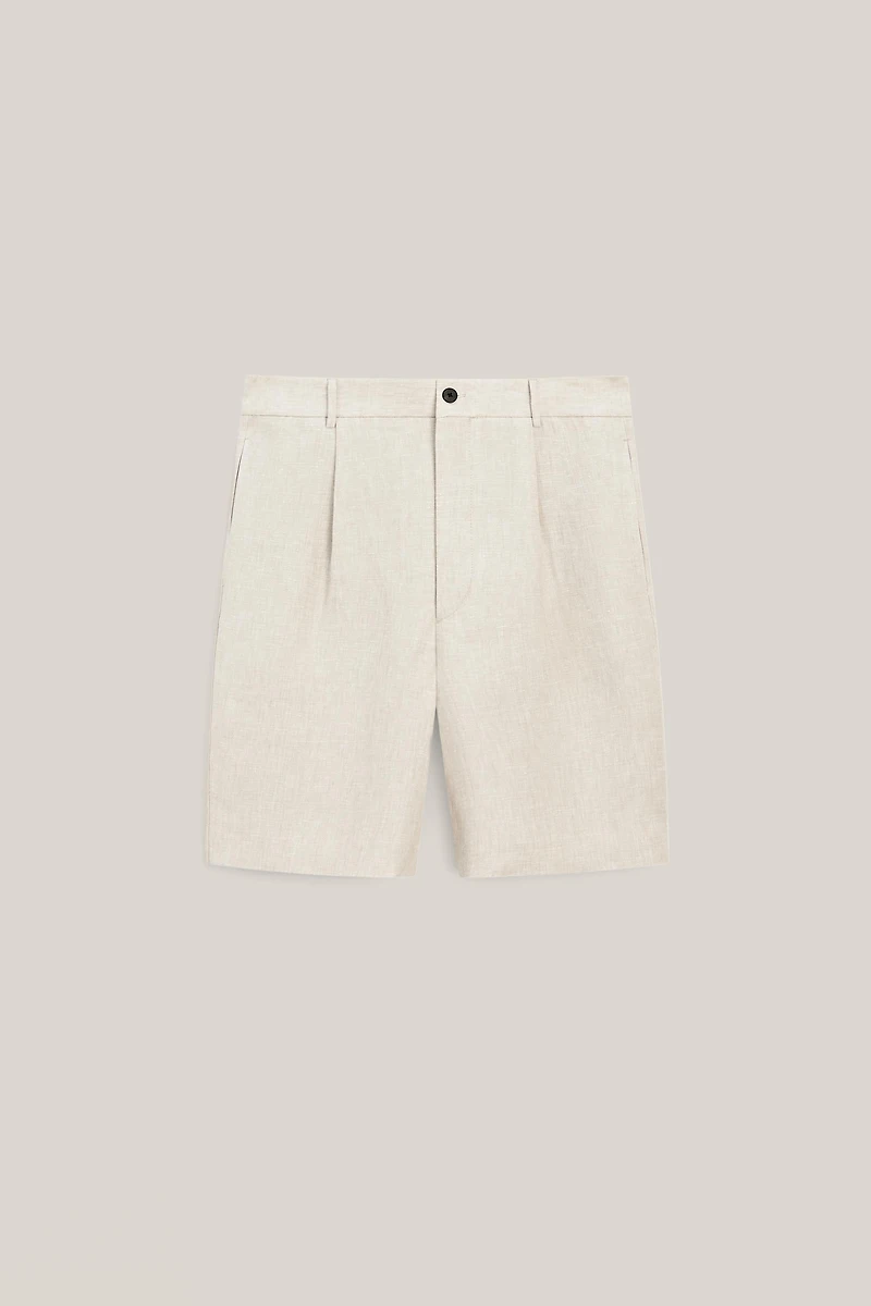 Linen Bermuda shorts with darts - LIMITED EDITION