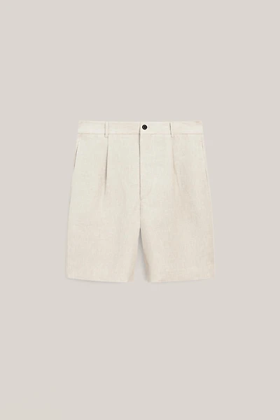 Linen Bermuda shorts with darts - LIMITED EDITION
