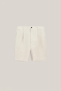 Linen Bermuda shorts with darts - LIMITED EDITION