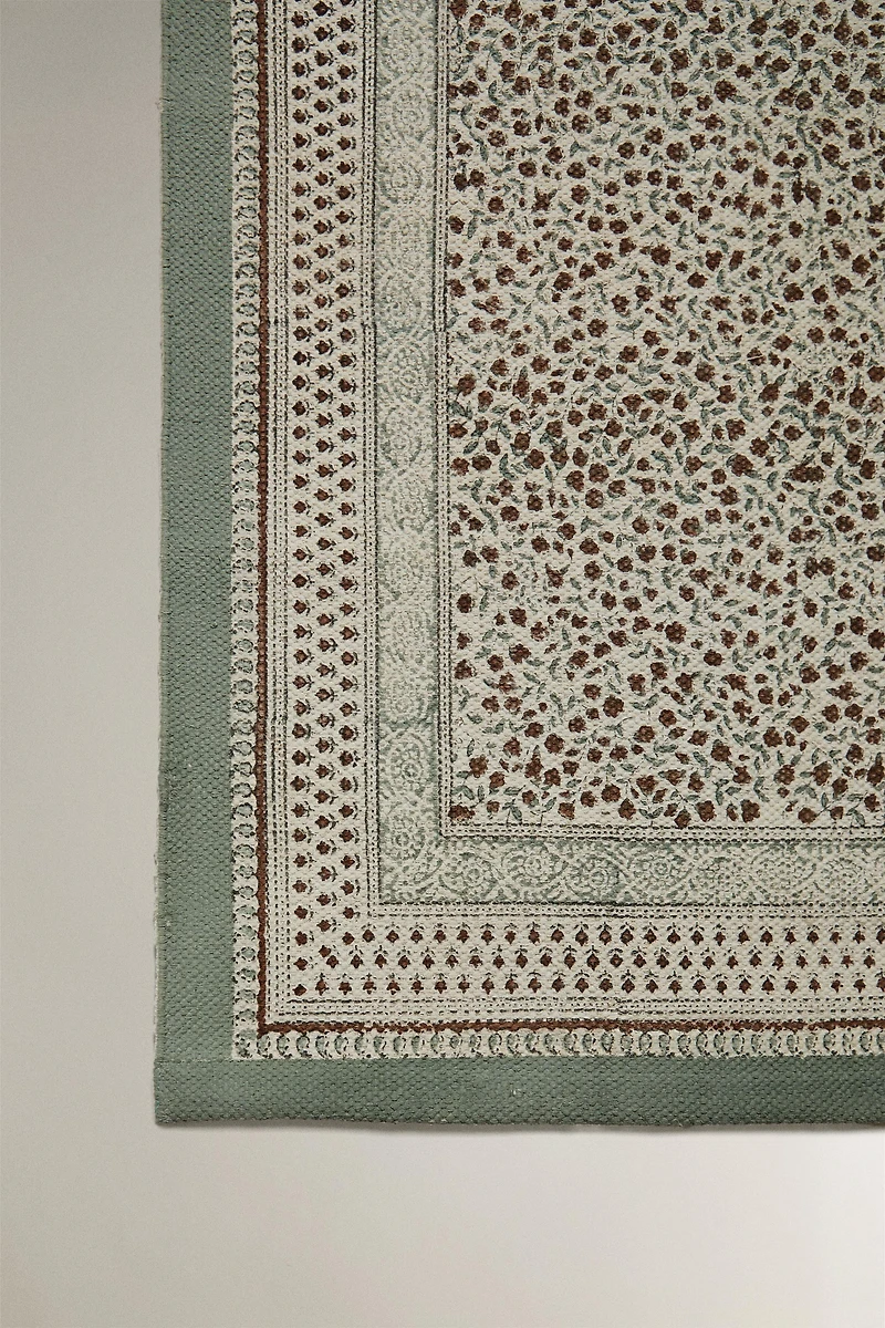 COTTON BLOCK PRINT AREA RUG