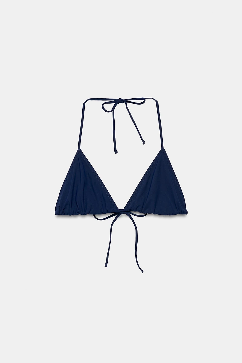 PLAIN HALTER BIKINI TOP