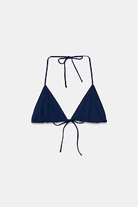 PLAIN HALTER BIKINI TOP