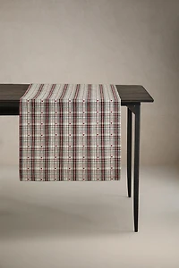 CHEMIN DE TABLE CŒUR NOËL FIL TEINT