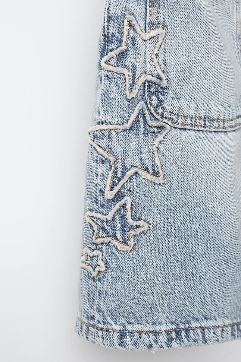 STAR DENIM SHORTS