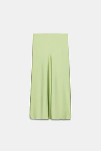 POLKA DOT SATIN EFFECT MIDI SKIRT