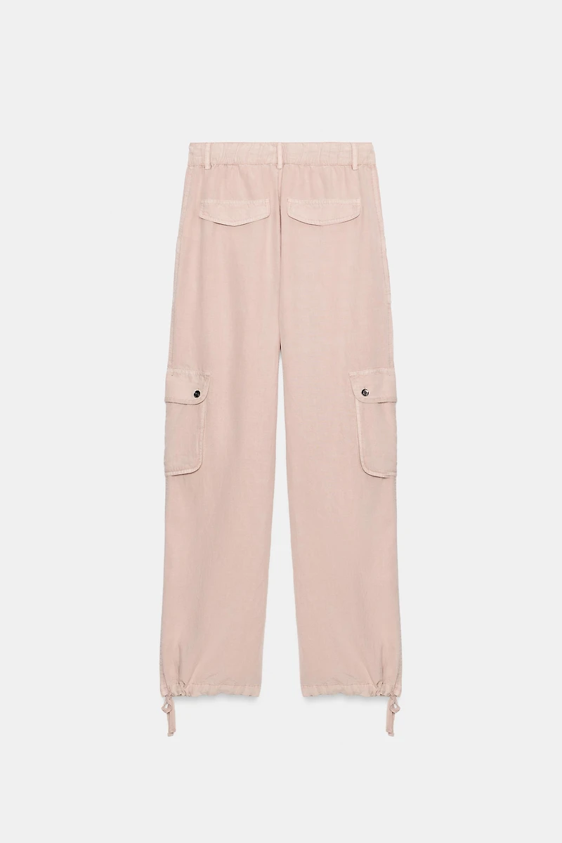 PANTALON CARGO EFFET DÉLAVÉ
