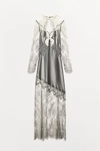 ZW COLLECTION SATIN EFFECT LACE DRESS
