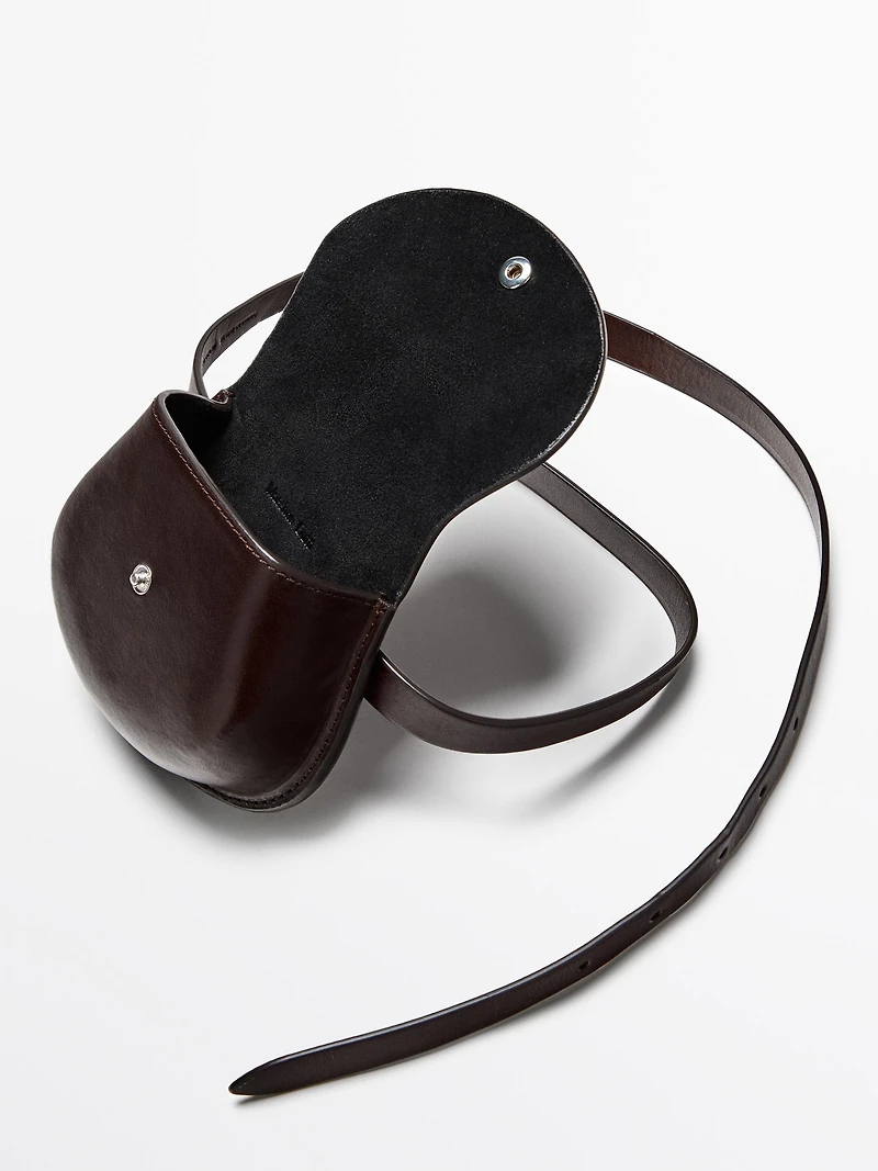 Nappa leather pouch belt