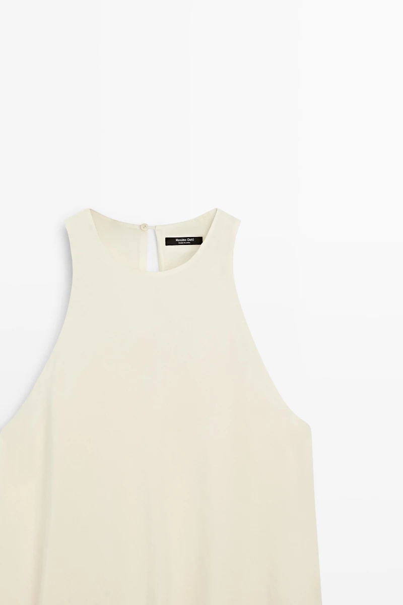 Robe midi fluide à volants