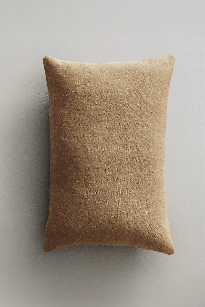 WASHED LINEN THROW PILLOW COVER