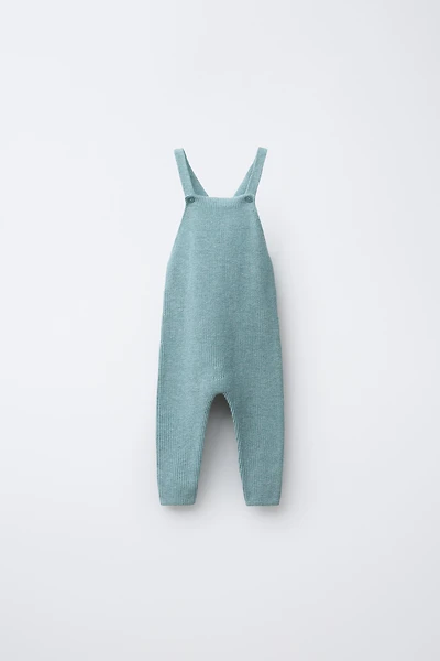 KNIT SUSPENDER OVERALLS