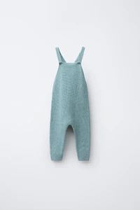 KNIT SUSPENDER OVERALLS