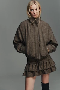 HERRINGBONE WOOL BLEND JACKET