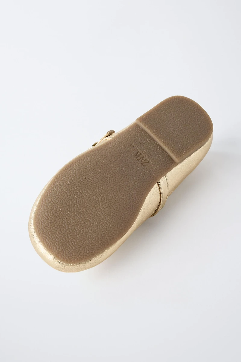 METALLIC BALLET FLATS