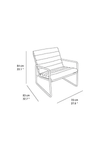 FAUTEUIL CUIR ET ACIER INOXYDABLE