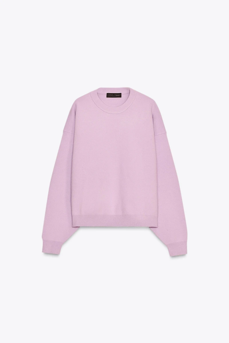 PLAIN KNIT SWEATSHIRT